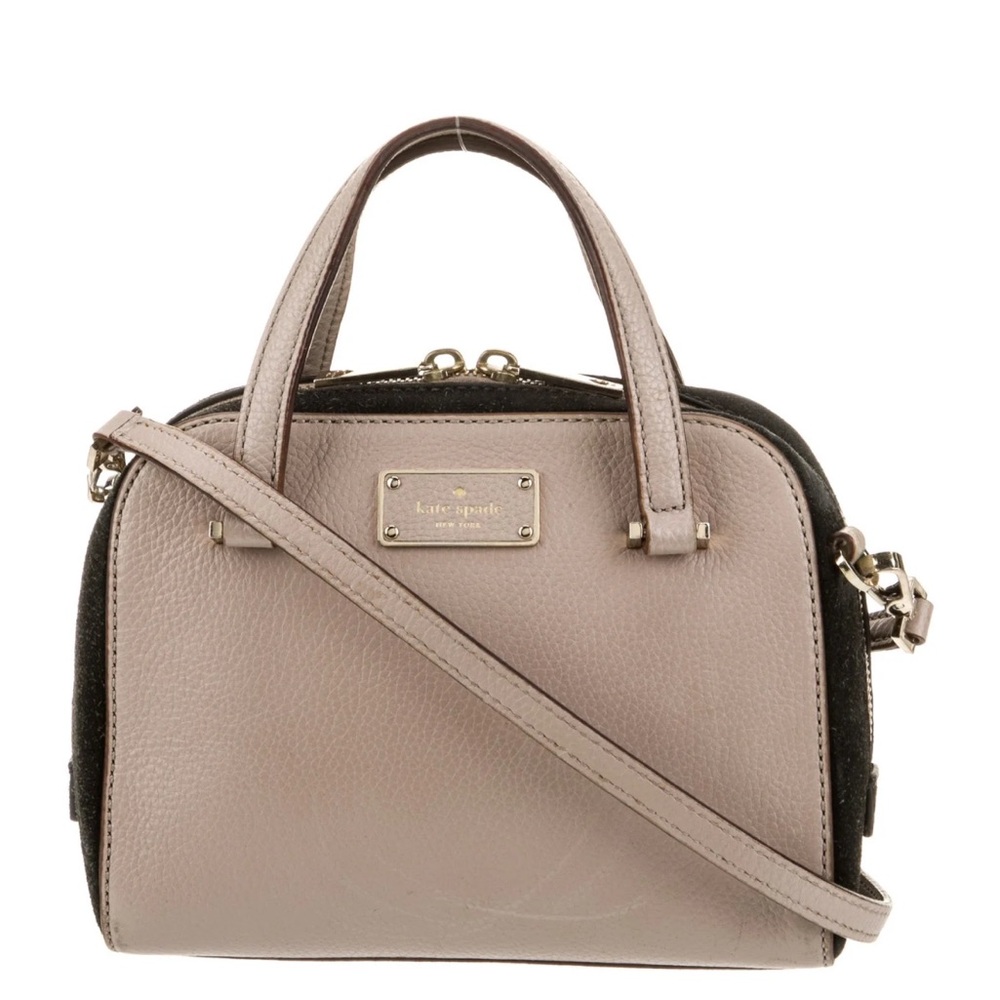 KATE SPADE FELIX SUEDE GEM PEBBLE SATCHEL BAG WRMPTY/BLACK
